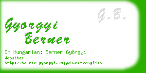 gyorgyi berner business card