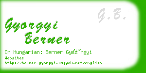 gyorgyi berner business card